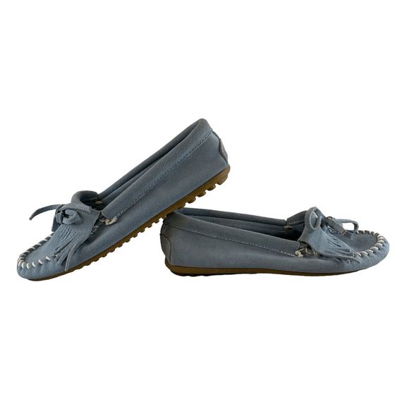 Minnetonka Women's Blue Moccasins - Picture 7 of 10